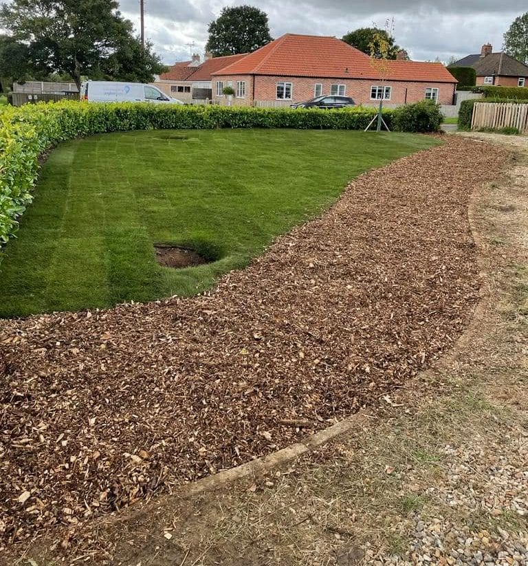 Garden after fencing and landscaping improvements